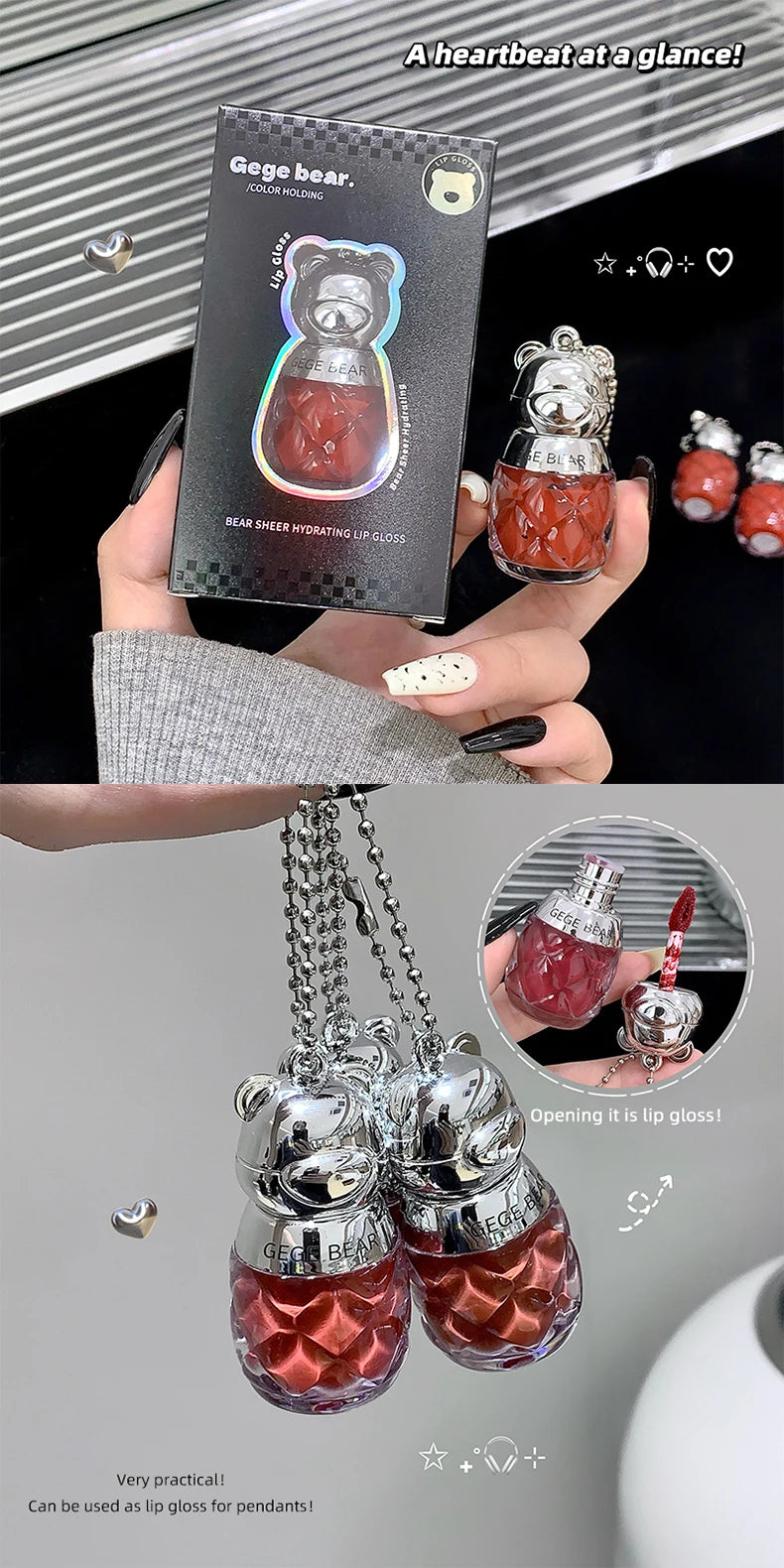 Gege Bear Lip Gloss Pendant